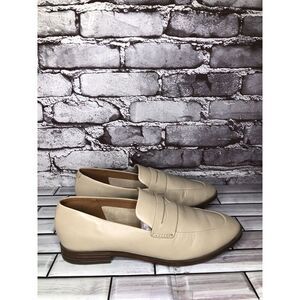 Rockport Trutech Beige Nude Leather Penny Slip On Dressy Loafers Shoes Women 7.5